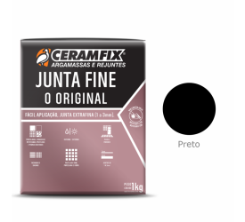 Rejunte Junta Fine Ceramfix Preto 1Kg