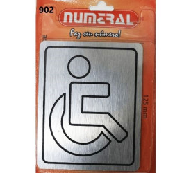 Placa de Sinalização WC Cadeirante Numeral 902
