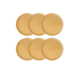 KIT DE PRATOS PARA SOBREMESA GERMER 6 PÇS AMBAR