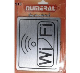 Placa de Sinalização Wi-Fi Numeral 913