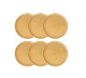 KIT DE PRATOS RASOS GERMER 6 PÇS AMBAR