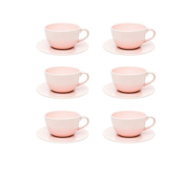 Conjunto de Chá 12 Pçs Unni Milenial Rosa Oxford Ay12-5501