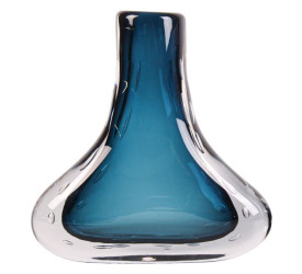 Vaso de Vidro Mek Spezia Azul 29x9x30cm