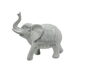 Elefante Btc de Resina Branco 23cm Rq3032