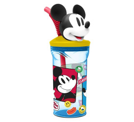 Copo Yanzgi 3d C/ Canudo Mickey 360ml 