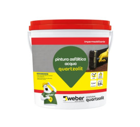 Pintura Asfáltica Acqua Quartzolit Balde 18 L