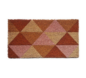 Capacho Uzoo Fibra de Coco Rt 60x33cm Triangulos Industrial