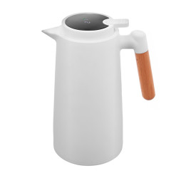 Garrafa Térmica Lyor Com Termômetro Tap Branca 1l