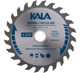 Serra Circular Kala 110X24DtsX20mm