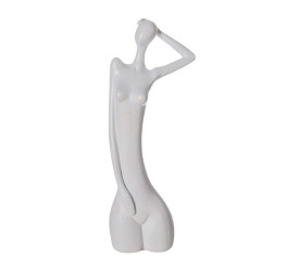Escultura Yangzi Resina Silhueta 9x5x24cm 