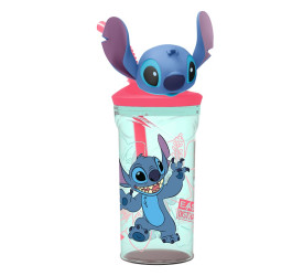 Copo 3d Yangzi C/ Canudo Stitch 360ml