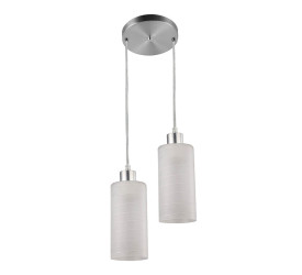 Pendente Blumenau Decor Jasmim Duplo 2Xe27 C/Ba Alum. Esc 