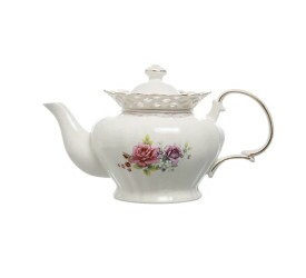 Bule L'Hermitage Mon Cheri Em New Bone China 1,1L Branco