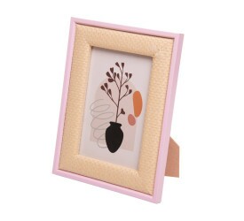 Porta-Retrato Wolff Trancado Rustico Rosa Mdf 10X15Cm 62107
