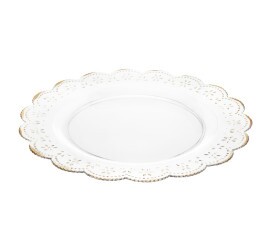 Sousplat Lyor Plástico Renda De Flores 33Cm 223323