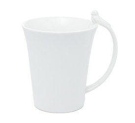 Caneca De Porcelana Wolff Birds Branco 300Ml 26437