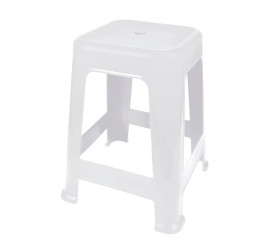 Banqueta Plástica Mor Branca 15151111