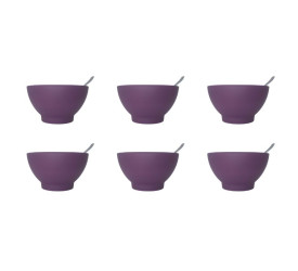 Kit Sobremesa Brinox Coza 12 Peças Roxo Purpura