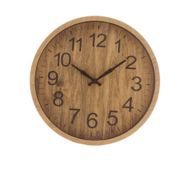 Relógio De Parede Lyor Plastico Wood 30,5x4Cm