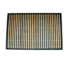 Lugar Americano Bambu Listra Cru/Preto 30X45 Mimo Style JA10206