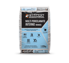 Argamassa Colante Multi Porcelanato Interno Branco Ceramfix 20kg