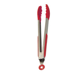 PEGADOR SALADA INOX SILICONE MIMO STYLE 27CM SN11233* VERMELHO