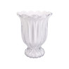 Vaso de Vidro Mek Branco Leitoso Veneza 16x22Cm