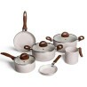Jg De Panelas Brinox 6 Pçs Ceramic Life Smart Plus Vanilla