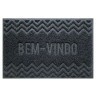 Capacho Kapazi Vinilico Zigzag 60X40Cm Grafite Dark Gray 