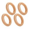 Conjunto 4 Anéis P/ Guardanapo Lyor Tresse Dourado Plástico