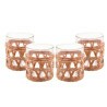 Conjunto De 4 Copos Wolff Whisky De Vidro C/ Sisal 320Ml