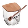 Meleira Wolff Vidro C/ Pegador E Tampa De Bambu Basic 360Ml
