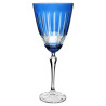 Taça Para Vinho Tinto Elizabeth Lapidada Azul 250Ml 