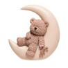 Figura Decorativa Wolff Ursinho Na Lua Teddy Charm Resina