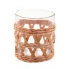 Conjunto De 4 Copos Wolff Whisky De Vidro C/ Sisal 320Ml