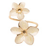 Jogo 4 Aneis Wolff P/ Guardanapo Two Flowers Branco Zamac 