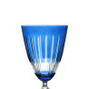 Taça Para Vinho Tinto Elizabeth Lapidada Azul 250Ml 