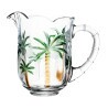 Cnj Wolff Jarra 6 Tçs Palm Hand Painting Cristal 1,3L/240Ml