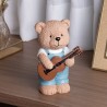 Figura Decorativa Wolff Ursinho C/ Violao Teddy Charm Resina 