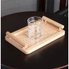 Bandeja De Bambu Wolff C/ Alca E Fundo Em Trelica 30x20x5Cm