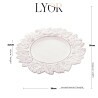 Sousplat De Plástico Lyor Patinado Garden Leaf Branco 35Cm