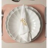 Jogo 4 Aneis Wolff P/ Guardanapo Two Flowers Branco Zamac 