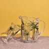 Cnj Wolff Jarra 6 Tçs Palm Hand Painting Cristal 1,3L/240Ml
