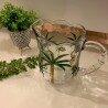 Cnj Wolff Jarra 6 Tçs Palm Hand Painting Cristal 1,3L/240Ml