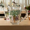 Cnj Wolff Jarra 6 Tçs Palm Hand Painting Cristal 1,3L/240Ml