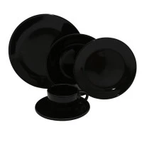 Aparelho De Jantar/Chá Biona 20 Peças Preto 111183 Aparelho De Jantar/Chá Biona 20 Peças Preto 111183