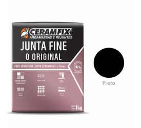 Rejunte Junta Fine Ceramfix Preto 1Kg