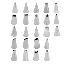 Kit de Bico para Confeitar Yazi 24 Peças Inox 17788 Yp1724 