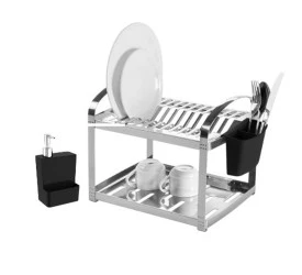 Escorredor de 12 Pratos Inox + Dispenser Brinox 2099492