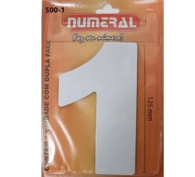  Algarismo 1 Numeral 125mm Branco 500-1